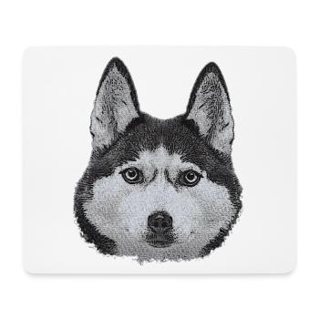 coole hundemotive für männer, huskygesicht - Mousepad (Querformat) - Weiß - Vorne