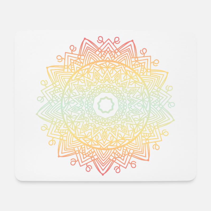 Mandala - Mousepad (Querformat) - Weiß