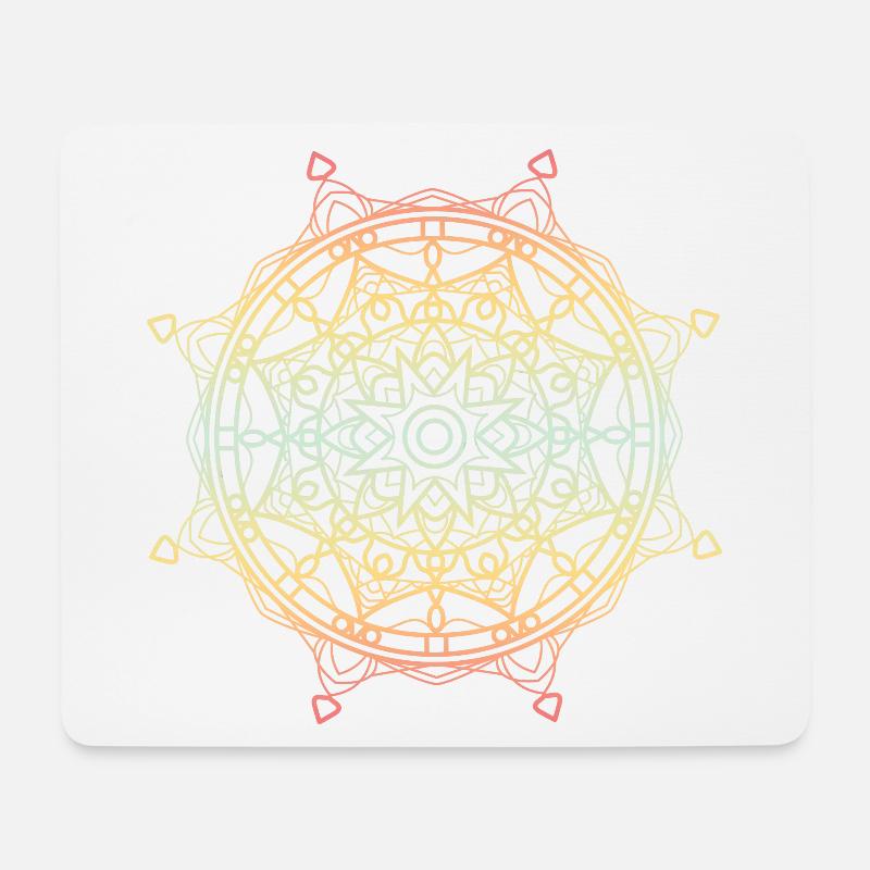 Mandala - Mousepad (Querformat) - Weiß