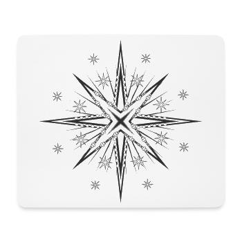 drawn glamorous timeless star - Mouse Pad (horizontal) - white - Front