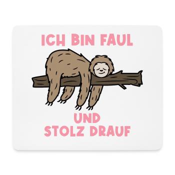 Chillen Schlafen Tier Statement Urwald Faultier - Mousepad (Querformat) - Weiß - Vorne