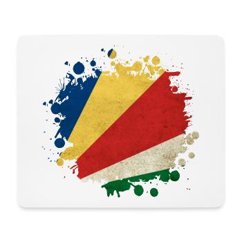 Seychelles blob flag design - Mouse Pad (horizontal) - white - Front