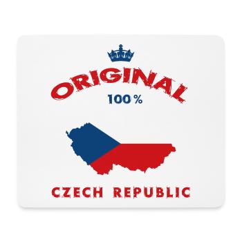 Czech Republic original 100% flag design - Mouse Pad (horizontal) - white - Front
