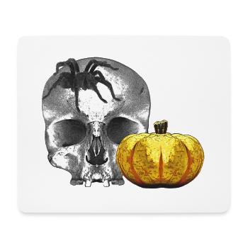 Menschenschädel, kürbisse, taranteln, Horror - Mousepad (Querformat) - Weiß - Vorne