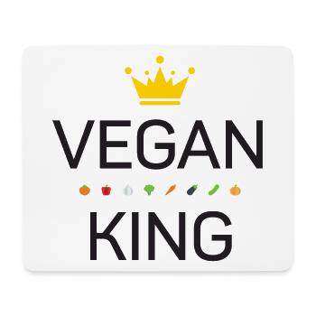 Vegan King - Mouse Pad (horizontal) - white - Front