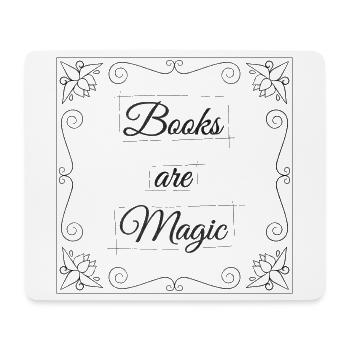 Les livres sont magiques - Tapis de souris (format paysage) - blanc - Devant