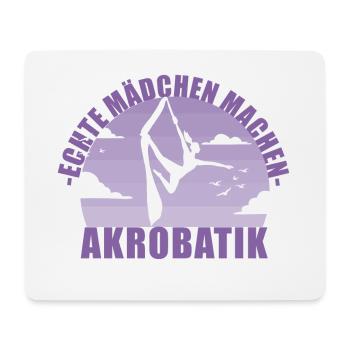 Echte Mädchen machen Akrobatik! Geschenk - Mousepad (Querformat) - Weiß - Vorne