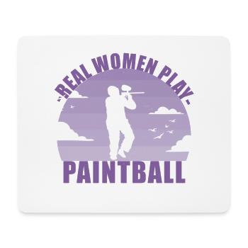 Paintball Paintballerin Gotcha Mädchen Geschenk - Mousepad (Querformat) - Weiß - Vorne