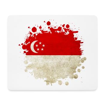 Singapore flag design - Mouse Pad (horizontal) - white - Front