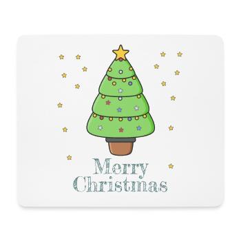 Merry Christmas - Tapis de souris (format paysage) - blanc - Devant