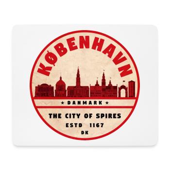 København Retro Stadt Silhouette - Mousepad (Querformat) - Weiß - Vorne