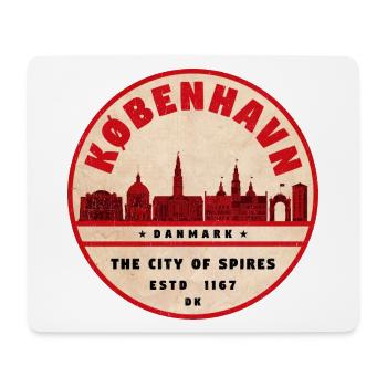 Copenhagen Skyline Vintage Seal - Mouse Pad (horizontal) - white - Front