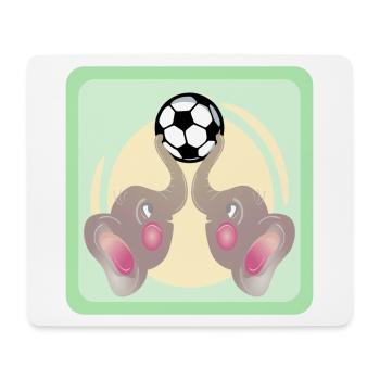Children Football - Elephants COUPLE - Football Game - Mouse Pad (horizontal) - white - Front