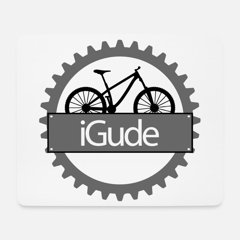 iGude Zahnrad MTB - Mousepad (Querformat) - Weiß