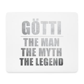 Götti the man the myth the legend - Mousepad (Querformat) - Weiß - Vorne