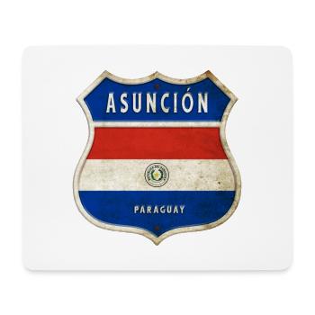 Asunción Paraguay Wappen Flaggen Design - Mousepad (Querformat) - Weiß - Vorne