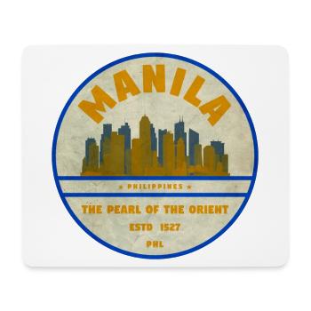 Manila Skyline – Perle des Orients - Mousepad (Querformat) - Weiß - Vorne