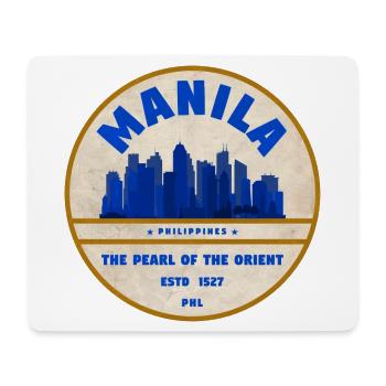 Manila Skyline Pearl of the Orient - Mousepad (Querformat) - Weiß - Vorne