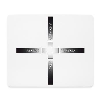 Swiss Cross and neighbouring countries Metal - Mouse Pad (horizontal) - white - Front