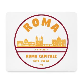 Silhouette de la capitale romaine - Tapis de souris (format paysage) - blanc - Devant