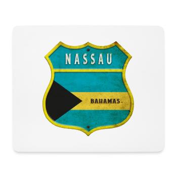 Blason du drapeau des Bahamas de Nassau - Tapis de souris (format paysage) - blanc - Devant