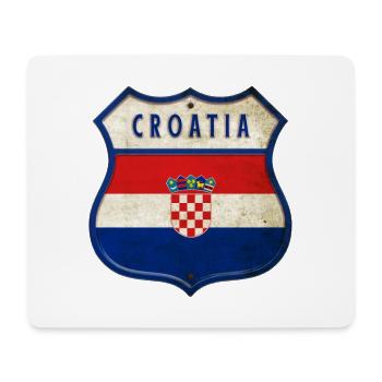 Kroatien Flaggen Wappen Design - Mousepad (Querformat) - Weiß - Vorne