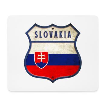 Slowakei Flaggen Wappen Design - Mousepad (Querformat) - Weiß - Vorne