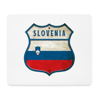 Slowenien Flaggen Wappen Design - Mousepad (Querformat) - Weiß - Vorne