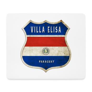 Armoiries du drapeau du Paraguay de la Villa Elisa - Tapis de souris (format paysage) - blanc - Devant