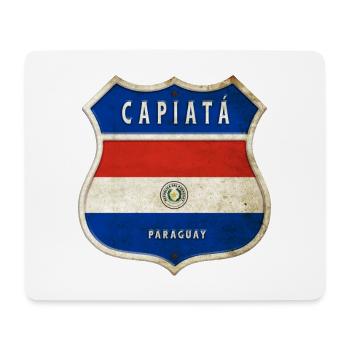 Capiatá Paraguay Wappen Flaggen Design - Mousepad (Querformat) - Weiß - Vorne