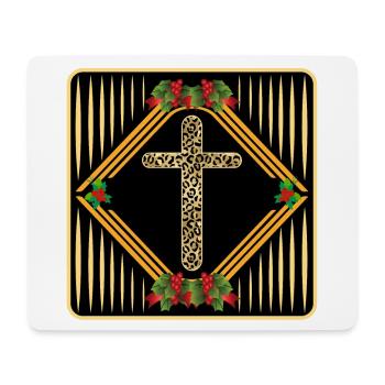 Cadeaux de Noël Religion - CHRISTIAN CROSS - Tapis de souris (format paysage) - blanc - Devant