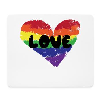 Heart Love Lgbt Relation Dire Homosexuel - Tapis de souris (format paysage) - blanc - Devant