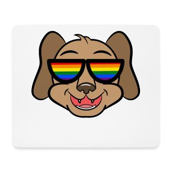 Cool Hund Lgbt Regenbogen Lesben Homosexuell - Mousepad (Querformat) - Weiß - Vorne