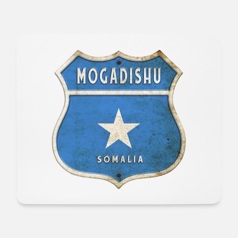 Mogadischu Somalia Wappen Flaggen Design - Mousepad (Querformat) - Weiß