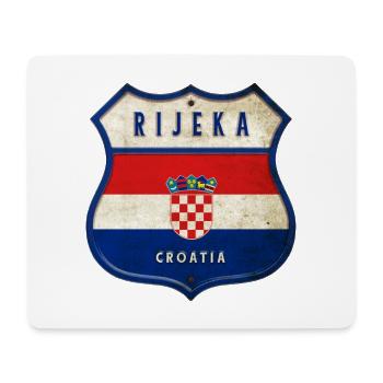 Rijeka Croatia flag coat of arms design - Mouse Pad (horizontal) - white - Front