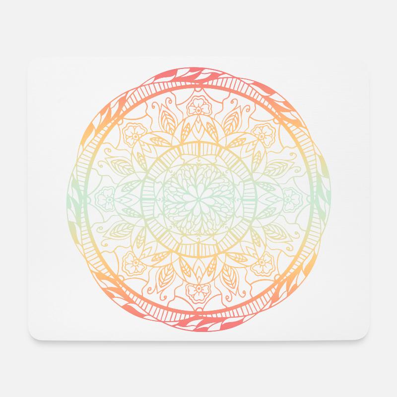 Mandala - Mousepad (Querformat) - Weiß