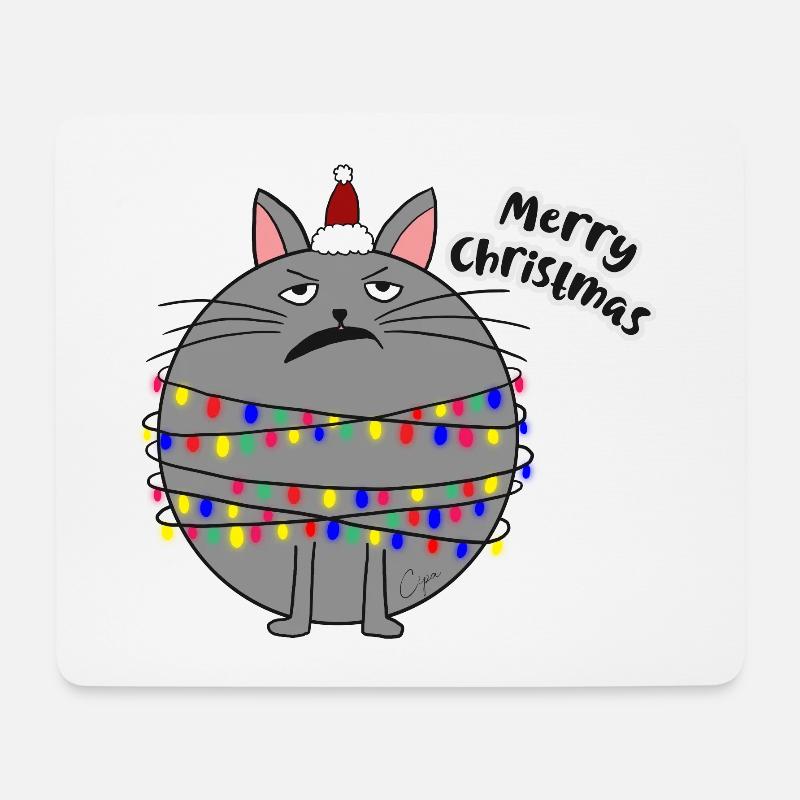 Frohe Weihnachten - Mousepad (Querformat) - Weiß