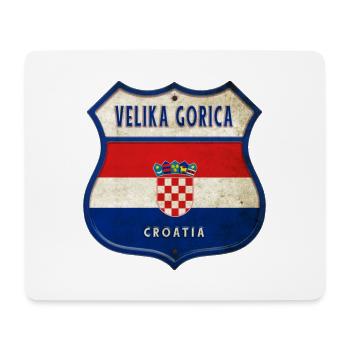 Velika Gorica Kroatien Flaggen Wappen Design - Mousepad (Querformat) - Weiß - Vorne