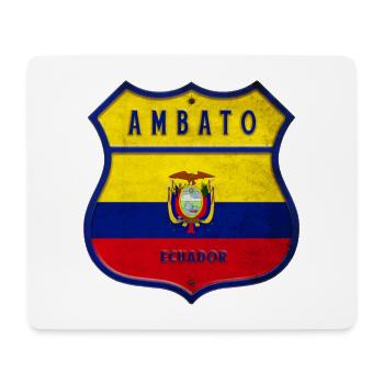 Ambato Ecuador Wappen Flaggen Design - Mousepad (Querformat) - Weiß - Vorne