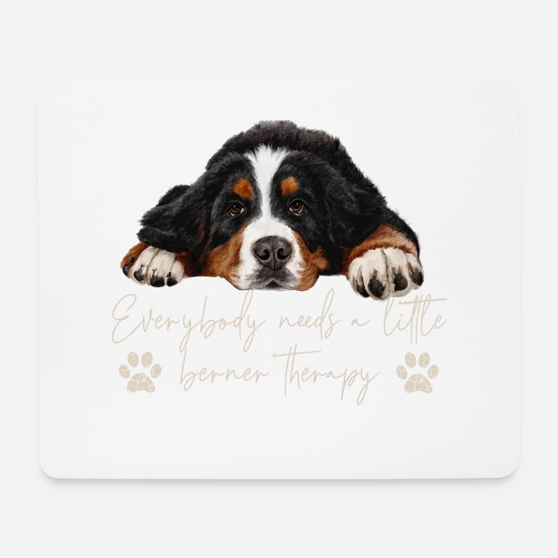 Berner Sennenhund - Mousepad (Querformat) - Weiß