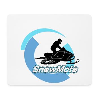 moto neige - Tapis de souris (format paysage) - blanc - Devant