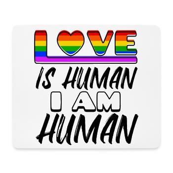 Liebe Regenbogen Menschenrechte Statement Lesben - Mousepad (Querformat) - Weiß - Vorne