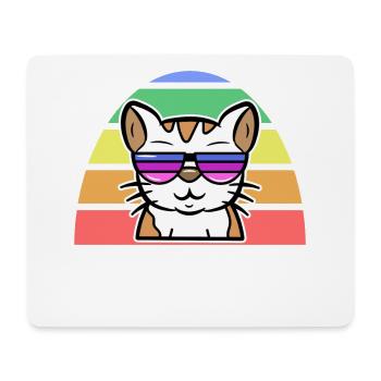 Lgbt Cool Cat Rainbow Human Rights Pride - Mouse Pad (horizontal) - white - Front