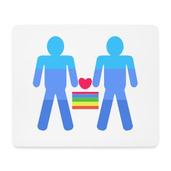 Gleichgeschlechtliche Partnerschaft Herz Lgbt - Mousepad (Querformat) - Weiß - Vorne