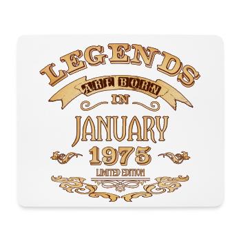 Legends are born in January 1975 - Mouse Pad (horizontal) - white - Front