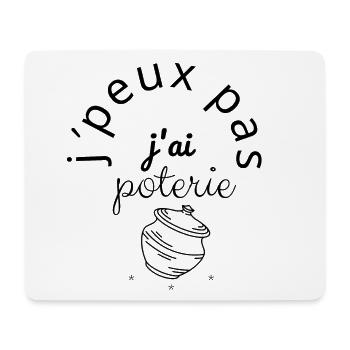 J'Peux Pas J'Ai Poterie - Tapis de souris (format paysage) - blanc - Devant