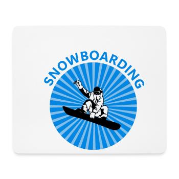 Snowboarden - Mousepad (Querformat) - Weiß - Vorne