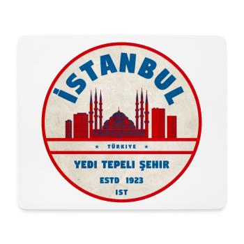 Istanbul Yeditepe Skyline Vintage - Tapis de souris (format paysage) - blanc - Devant