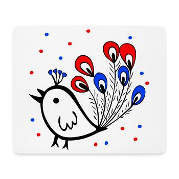 Karneval, Fasching, Spatz - Mousepad (Querformat) - Weiß - Vorne