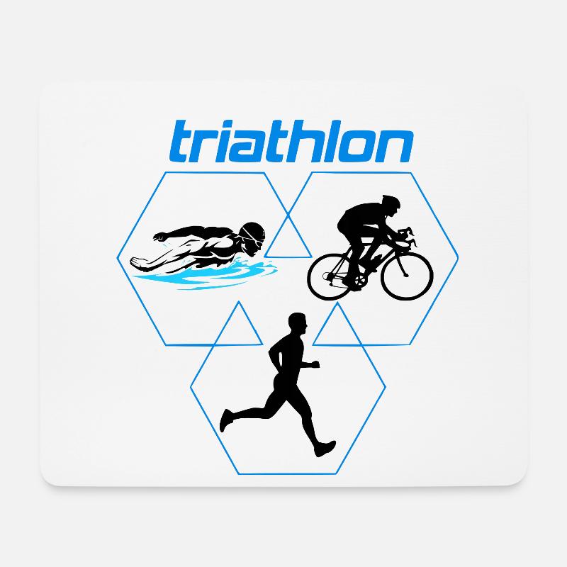 Triathlon - Mousepad (Querformat) - Weiß